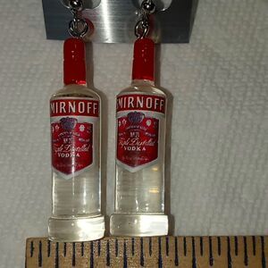 Vodka bottle earrings